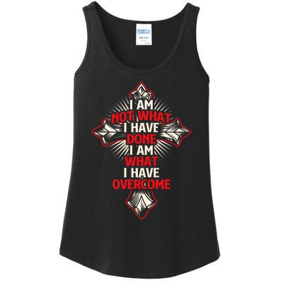 I Am Not What I Have Done Religious Jesus Christian Faith Ladies Essential Tank