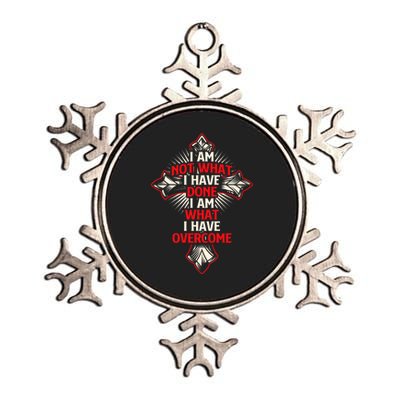 I Am Not What I Have Done Religious Jesus Christian Faith Metallic Star Ornament