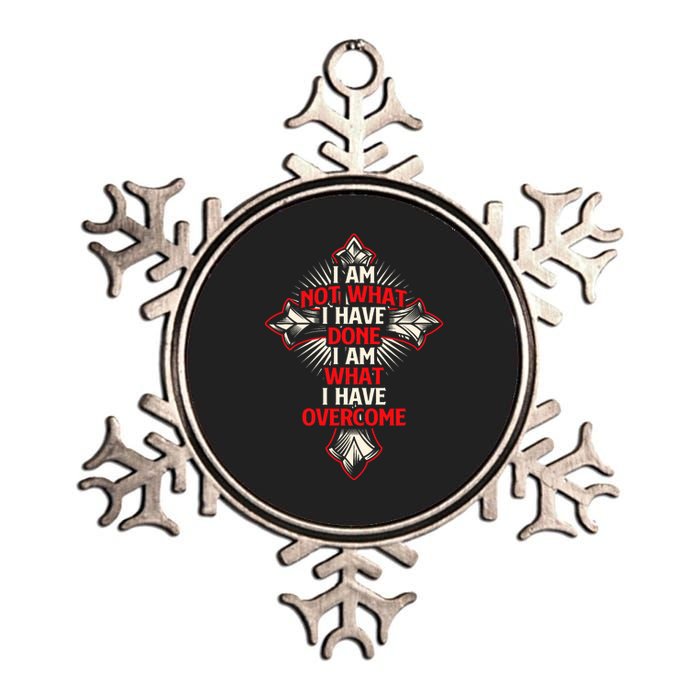 I Am Not What I Have Done Religious Jesus Christian Faith Metallic Star Ornament