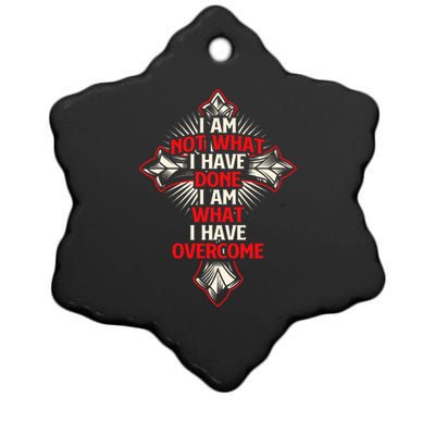 I Am Not What I Have Done Religious Jesus Christian Faith Ceramic Star Ornament