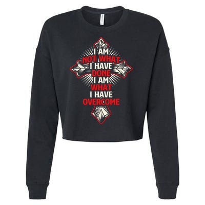 I Am Not What I Have Done Religious Jesus Christian Faith Cropped Pullover Crew