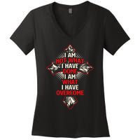 I Am Not What I Have Done Religious Jesus Christian Faith Women's V-Neck T-Shirt