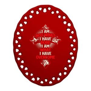 I Am Not What I Have Done Religious Jesus Christian Faith Ceramic Oval Ornament