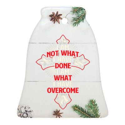 I Am Not What I Have Done Religious Jesus Christian Faith Ceramic Bell Ornament