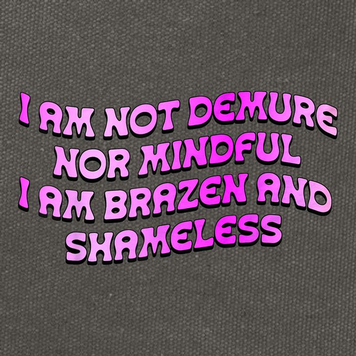 I Am Not Demure Nor Mindful I Am Brazen And Shameless Cotton Canvas Backpack