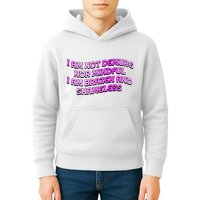 I Am Not Demure Nor Mindful I Am Brazen And Shameless Kids Hoodie