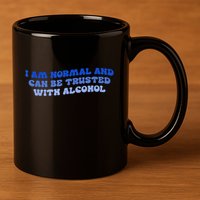 I Am Normal And Can Be Trusted With Alcohol 11oz C Handle Ceramic Mug