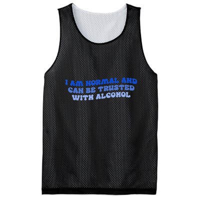 I Am Normal And Can Be Trusted With Alcohol Mesh Reversible Basketball Jersey Tank