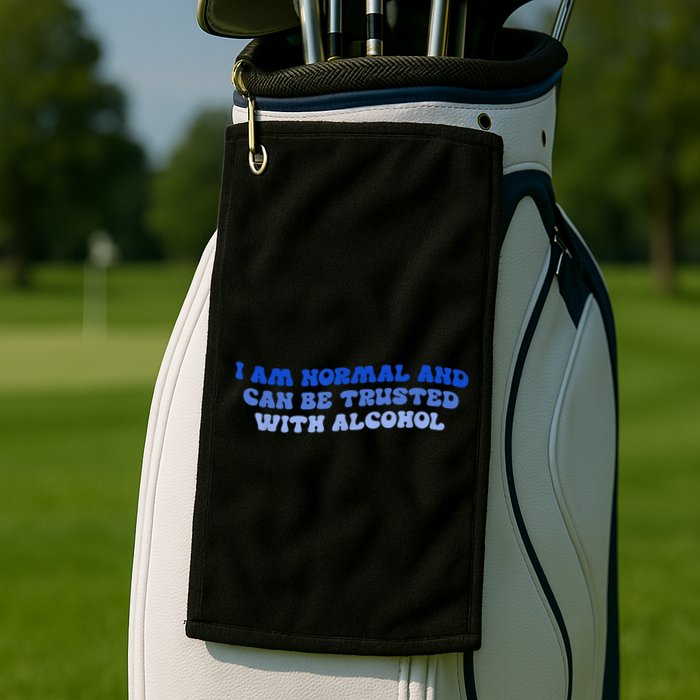 I Am Normal And Can Be Trusted With Alcohol Golf Towel
