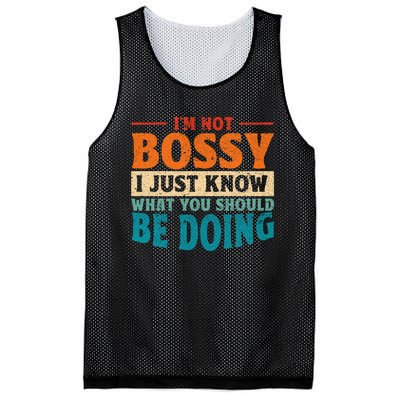 I Am Not Bossy I Just Know What You Should Be Doing Funny Mesh Reversible Basketball Jersey Tank