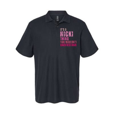 Its A Nicki Thing You Wouldnt Understand Nicki Softstyle Adult Sport Polo