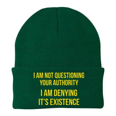 I Am Not Questioning Your Authority I Am Denying Existence Knit Cap Winter Beanie