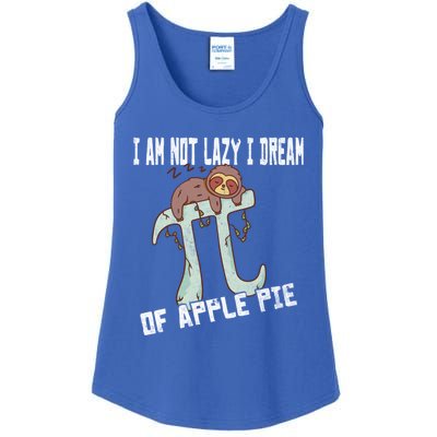 I Am Not Lazy I Dream Of Apple Pie Pi Day Sloth Gift Ladies Essential Tank