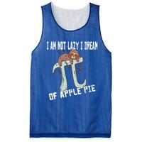 I Am Not Lazy I Dream Of Apple Pie Pi Day Sloth Gift Mesh Reversible Basketball Jersey Tank