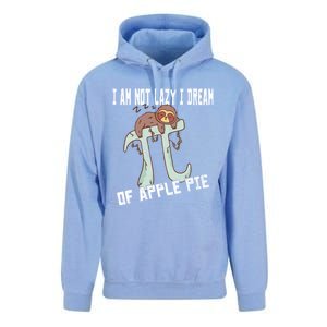 I Am Not Lazy I Dream Of Apple Pie Pi Day Sloth Gift Unisex Surf Hoodie