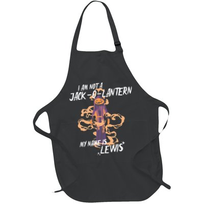 I Am Not A Jack O Lantern My Name Is Lewis Full-Length Apron With Pockets