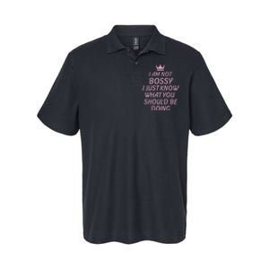 I Am Not Bossy I Just Know What You Should Be Doing Queen Softstyle Adult Sport Polo