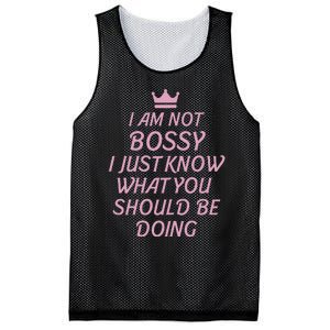 I Am Not Bossy I Just Know What You Should Be Doing Queen Mesh Reversible Basketball Jersey Tank