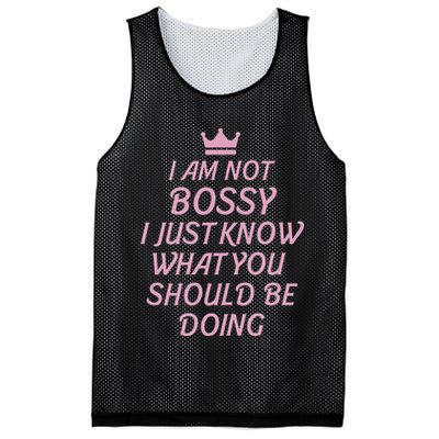 I Am Not Bossy I Just Know What You Should Be Doing Queen Mesh Reversible Basketball Jersey Tank