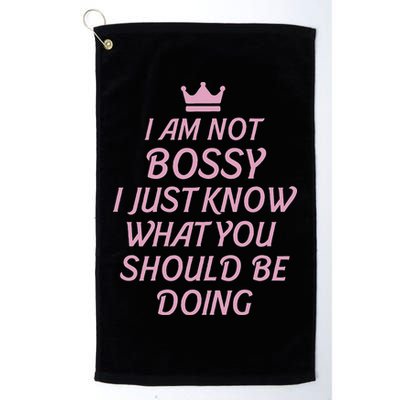 I Am Not Bossy I Just Know What You Should Be Doing Queen Golf Towel