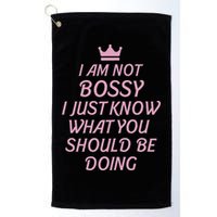 I Am Not Bossy I Just Know What You Should Be Doing Queen Golf Towel