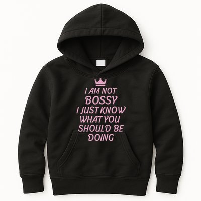 I Am Not Bossy I Just Know What You Should Be Doing Queen Kids Hoodie