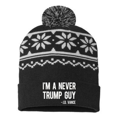 IM A Never Trump Guy J.D. Vance Anti Trump Vance 2024 USA-Made Snowflake Beanie