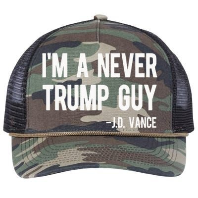 IM A Never Trump Guy J.D. Vance Anti Trump Vance 2024 Retro Rope Trucker Hat Cap