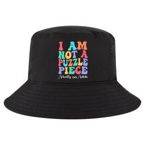 I Am Not A Puzzle Piece Actually Autistic Autism Awareness Cool Comfort Performance Bucket Hat