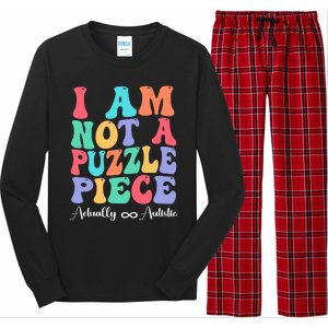 I Am Not A Puzzle Piece Actually Autistic Autism Awareness Long Sleeve Pajama Set