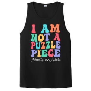 I Am Not A Puzzle Piece Actually Autistic Autism Awareness PosiCharge Competitor Tank