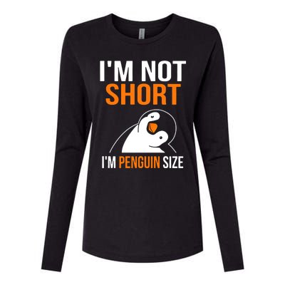 I Am Not Short I Am Penguin Size 98 Gift Womens Cotton Relaxed Long Sleeve T-Shirt