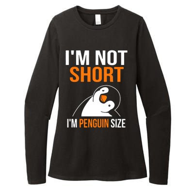 I Am Not Short I Am Penguin Size 98 Gift Womens CVC Long Sleeve Shirt