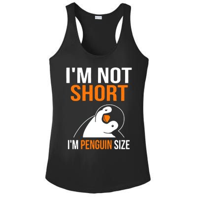 I Am Not Short I Am Penguin Size 98 Gift Ladies PosiCharge Competitor Racerback Tank