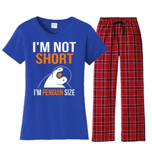 I Am Not Short I Am Penguin Size 98 Gift Women's Flannel Pajama Set