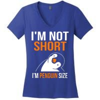 I Am Not Short I Am Penguin Size 98 Gift Women's V-Neck T-Shirt