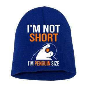 I Am Not Short I Am Penguin Size 98 Gift Short Acrylic Beanie