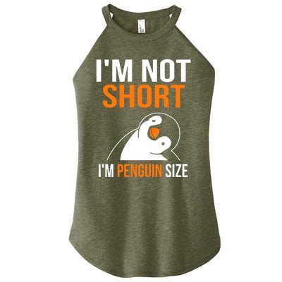 I Am Not Short I Am Penguin Size 98 Gift Women's Perfect Tri Rocker Tank