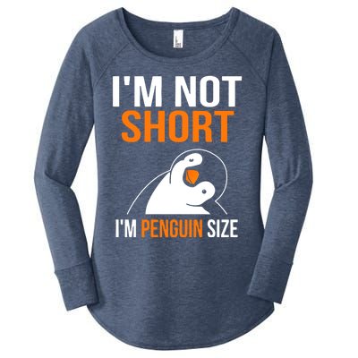 I Am Not Short I Am Penguin Size 98 Gift Women's Perfect Tri Tunic Long Sleeve Shirt