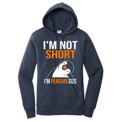 I Am Not Short I Am Penguin Size 98 Gift Women's Pullover Hoodie