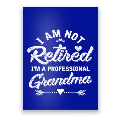 I Am Not Retired IM A Professional Grandma Gift Poster