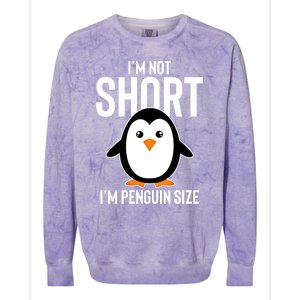 I Am Not Short I'm Penguin Size Funny Cute Funny Gift Colorblast Crewneck Sweatshirt