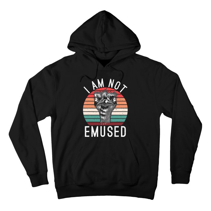 I Am Not Emused Funny bird lover Emu Pun Hoodie