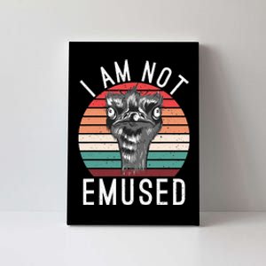 I Am Not Emused Funny bird lover Emu Pun Canvas