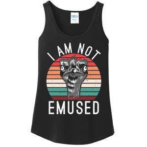 I Am Not Emused Funny bird lover Emu Pun Ladies Essential Tank