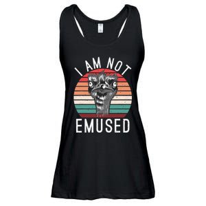 I Am Not Emused Funny bird lover Emu Pun Ladies Essential Flowy Tank