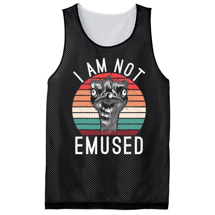 I Am Not Emused Funny bird lover Emu Pun Mesh Reversible Basketball Jersey Tank