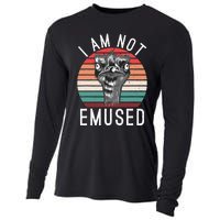 I Am Not Emused Funny bird lover Emu Pun Cooling Performance Long Sleeve Crew