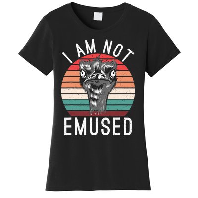 I Am Not Emused Funny bird lover Emu Pun Women's T-Shirt