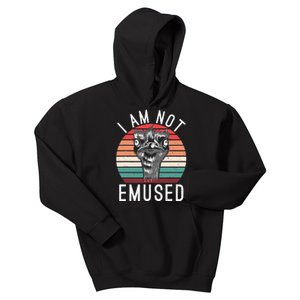 I Am Not Emused Funny bird lover Emu Pun Kids Hoodie